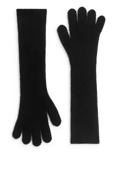 Перчатка из шерсти и шерсти альпаки Arket, черный