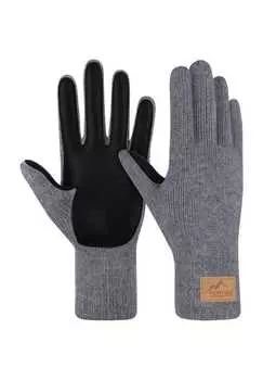 Перчатки без пальцев из мериносовой шерсти с накарой из овчины Normani, серый