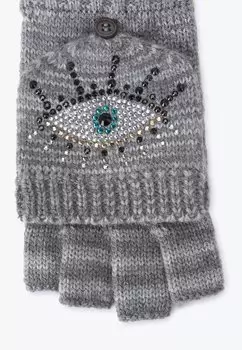 Перчатки без пальцев Kurt Geiger London, серый