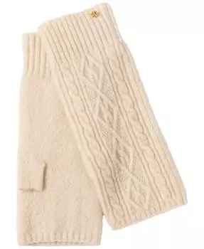 Перчатки без пальцев с кабелем Lauren Ralph Lauren, слоновая кость