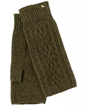 Перчатки без пальцев с кабелем Lauren Ralph Lauren, зеленый
