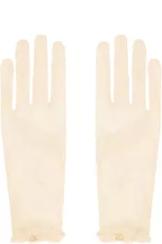 Перчатки бежевые VLogo Signature Valentino Garavani