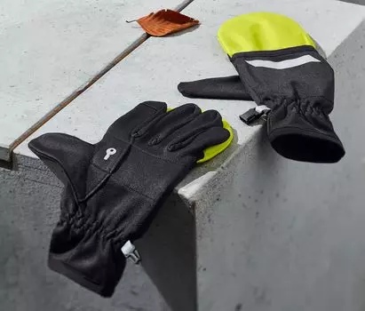 Перчатки для бега 2 в 1 Tchibo, черный