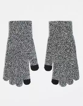 Перчатки для сенсорных экранов серого меланжевого цвета ASOS DESIGN