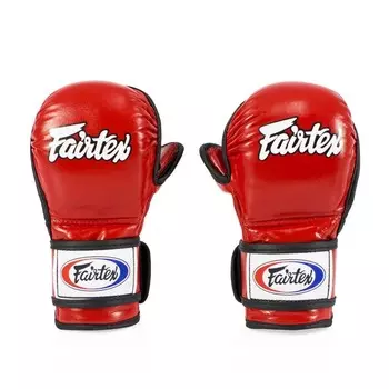 Перчатки для спарринга Fairtex Double Wrist Wrap Closure, размер L, красный