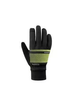 Перчатки для велоспорта Infinium Primaloft неоново-желтые Shimano, черный