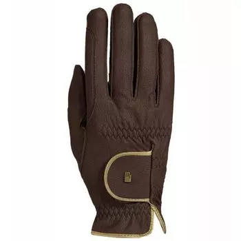Перчатки для верховой езды Roeckl, цвет ebenholzbraun/gold