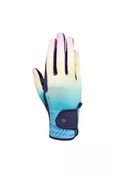 Перчатки для верховой езды с эффектом омбре Hy, темно-синий