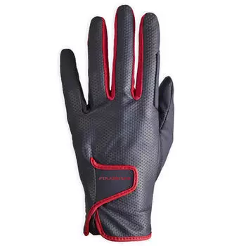 Перчатки для верховой езды женские белые 500 Fouganza