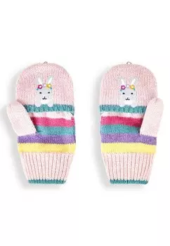 Перчатки до полупальцев Bunny Striped JoJo Maman Bb, розовый