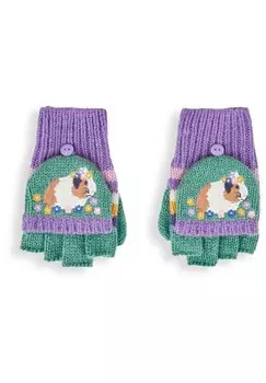 Перчатки до полупальцев Guinea Pig Striped JoJo Maman Bb, зеленый