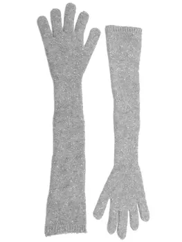 Перчатки Fabiana Filippi длиной до локтя, серый