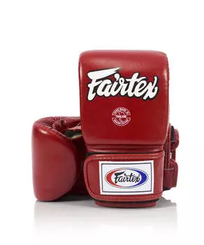 Перчатки Fairtex Super Sparring Bag Gloves - Open Thumb, красный