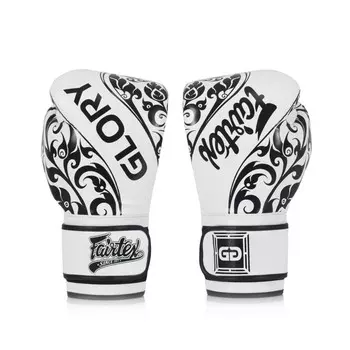 Перчатки Fairtex X Glory Limited Edition Gloves – Velcro, белый