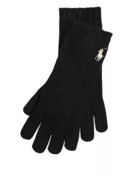 Перчатки фактурной вязки POLO RALPH LAUREN, черный
