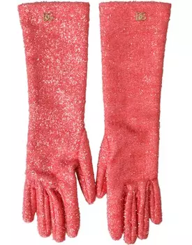 Перчатки Fantasia Pink Lurex Mid Arm Long Dolce & Gabbana
