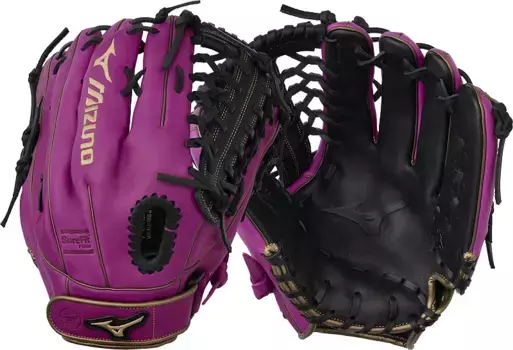Перчатки Fastpitch Mizuno 12,5 дюймов MVP Prime Series, фиолетовый/черный