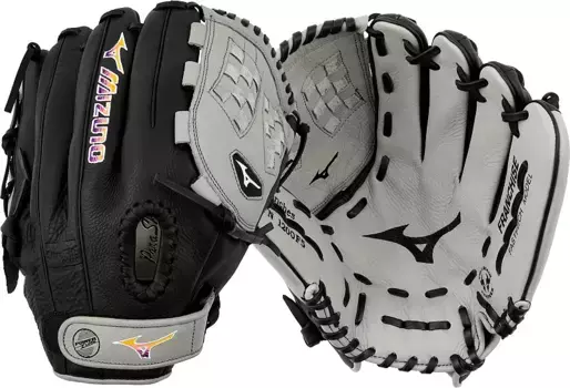 Перчатки Fastpitch Mizuno 12 дюймов из франчайзинговой серии, серый/черный