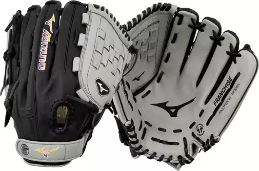 Перчатки Fastpitch Mizuno 13 дюймов из франчайзинговой серии, серый/черный