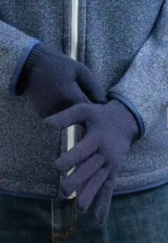 Перчатки Giesswein, темно-синий деним