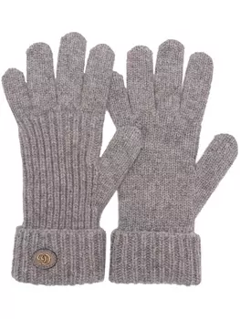 Перчатки Gucci Double G, серый