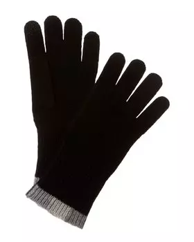 Перчатки Hannah Rose Stripe Tipping Edge из кашемира в рубчик