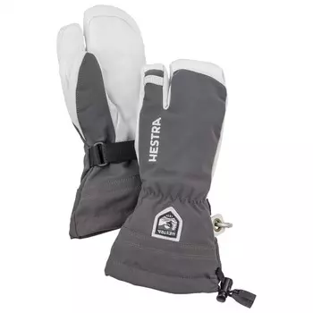 Перчатки Hestra Army Leather Heli Ski 3 Finger, серый