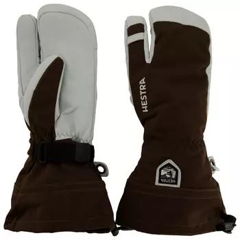 Перчатки Hestra Army Leather Heli Ski 3 Finger, цвет Espresso