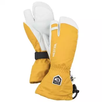 Перчатки Hestra Army Leather Heli Ski 3 Finger, цвет Mustard