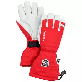 Перчатки Hestra Army Leather Heli Ski 5 Finger, красный
