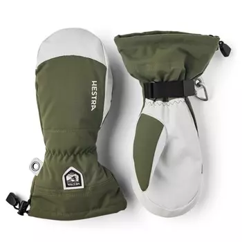 Перчатки Hestra Army Leather Heli Ski Mitt, оливковый