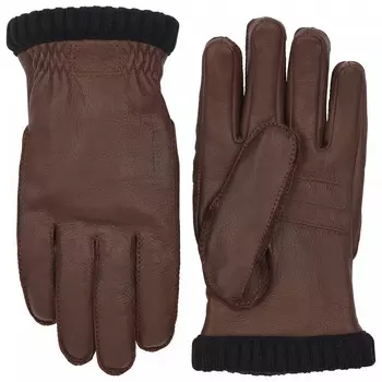 Перчатки Hestra Deerskin Primaloft Rib, цвет Chocolate