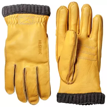 Перчатки Hestra Deerskin Primaloft Rib, цвет Natural Yellow