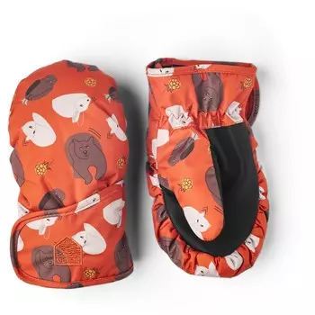 Перчатки Hestra Hygge Mitt, цвет Brick Red Print