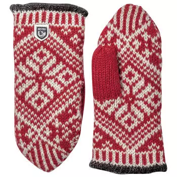 Перчатки Hestra Nordic Wool Mitt, цвет Red/Offwhite