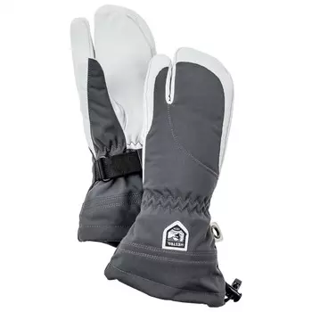 Перчатки Hestra Women's Heli Ski 3 Finger, цвет Grey/Offwhite