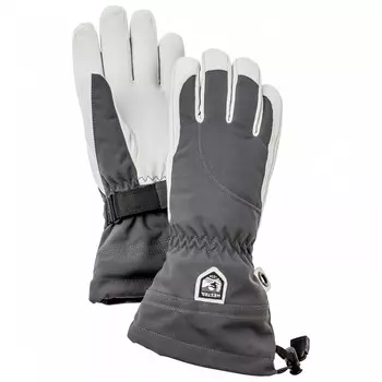 Перчатки Hestra Women's Heli Ski 5 Finger, цвет Grey/Offwhite