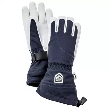 Перчатки Hestra Women's Heli Ski 5 Finger, цвет Navy/Offwhite