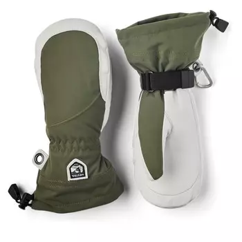 Перчатки Hestra Women's Heli Ski Mitt, цвет Olive/Offwhite