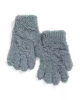 Перчатки из искусственной ангоры Lele Sadoughi, синий