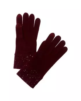 Перчатки из кашемира с пайетками sofiacashmere, красный