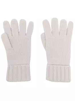 Перчатки из органического кашемира крупной вязки N.Peal, серый