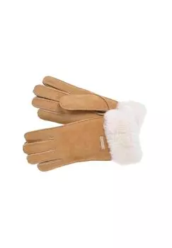 Перчатки из овчины 19035-0 SEEBERGER, цвет Camel Offweiss