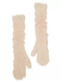 Перчатки из овчины Acne Studios, нейтральный цвет