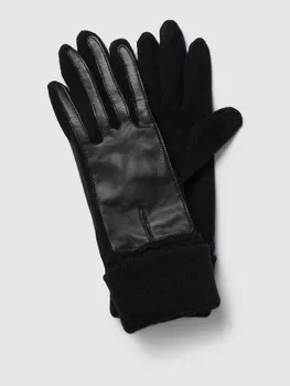 Перчатки из овчины с широкими манжетами Esprit, черный
