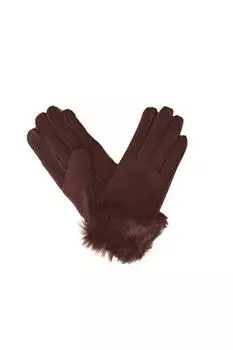 Перчатки из овчины Toscana с отделкой на манжетах Eastern Counties Leather, коричневый