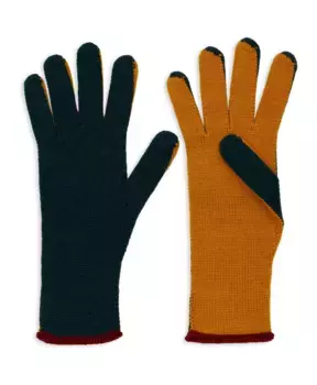 Перчатки из шерсти шелка и кашемира Gallo, мультиколор