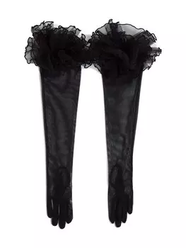 Перчатки Karl Lagerfeld Full Finger Gloves SIGNATURE LONG RUFFLED, черный