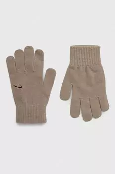Перчатки Knit Swoosh Nike, бежевый