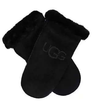 Перчатки кожаные Ugg, черный